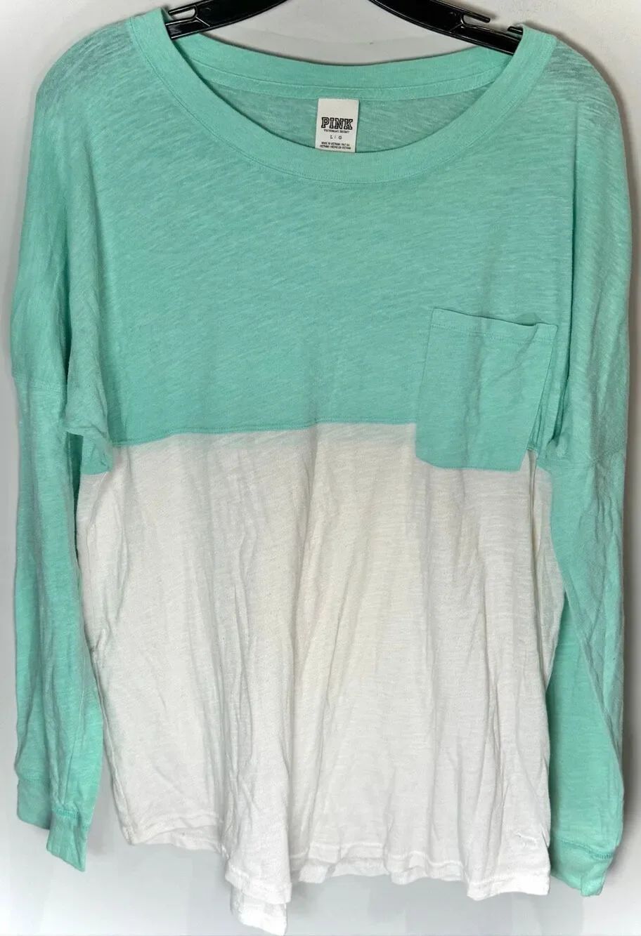 Pink long sleeve tee size large